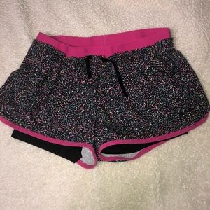 colorful splatter nike running shorts